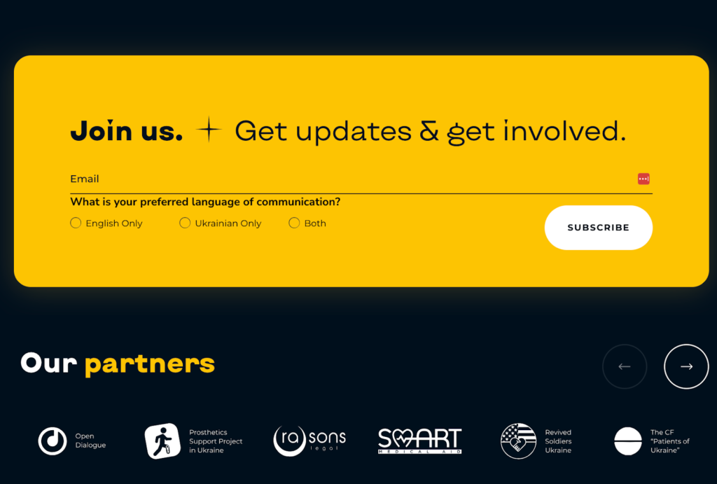 Signup on the homepage.