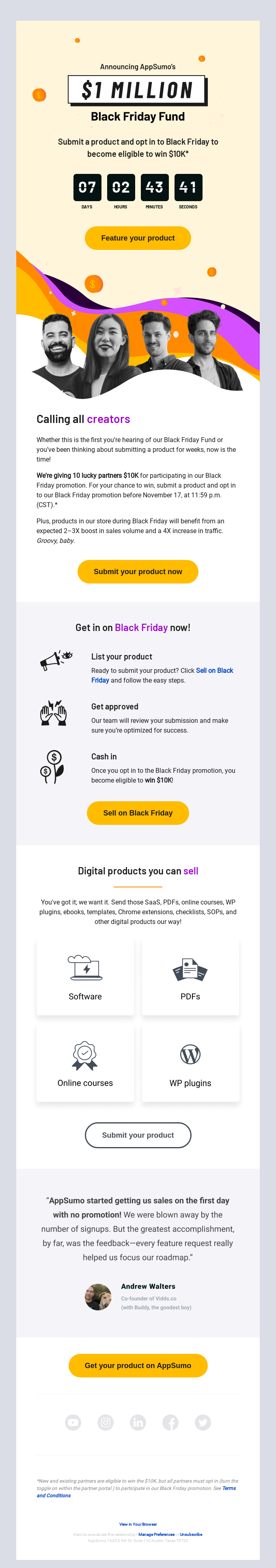 Countdown Email Examples for Events.