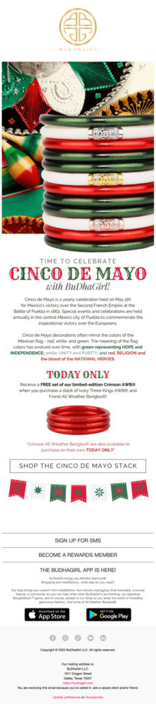 Educational Email about Cinco de Mayo.
