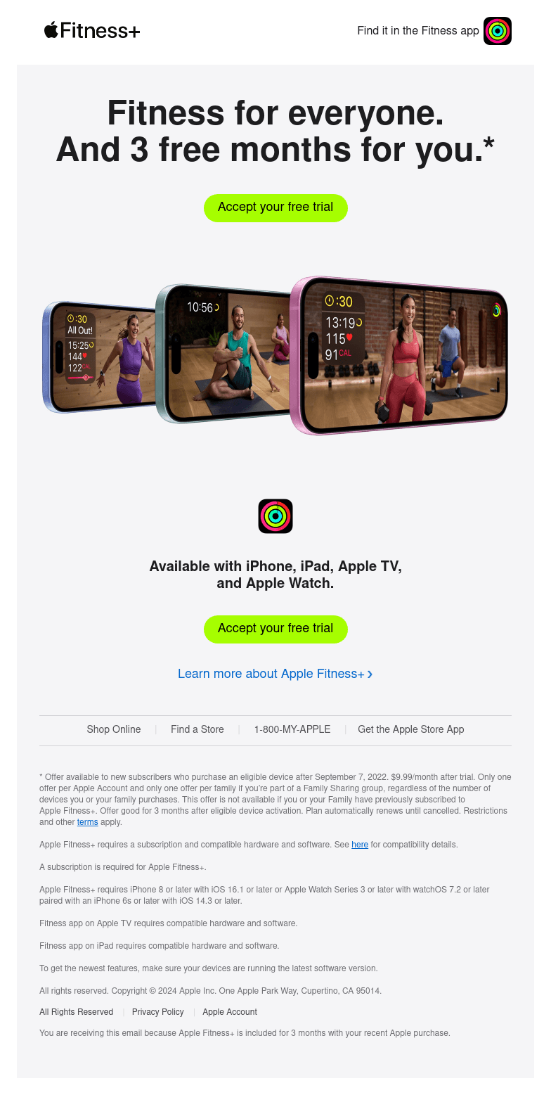 National Exercise Day email design.