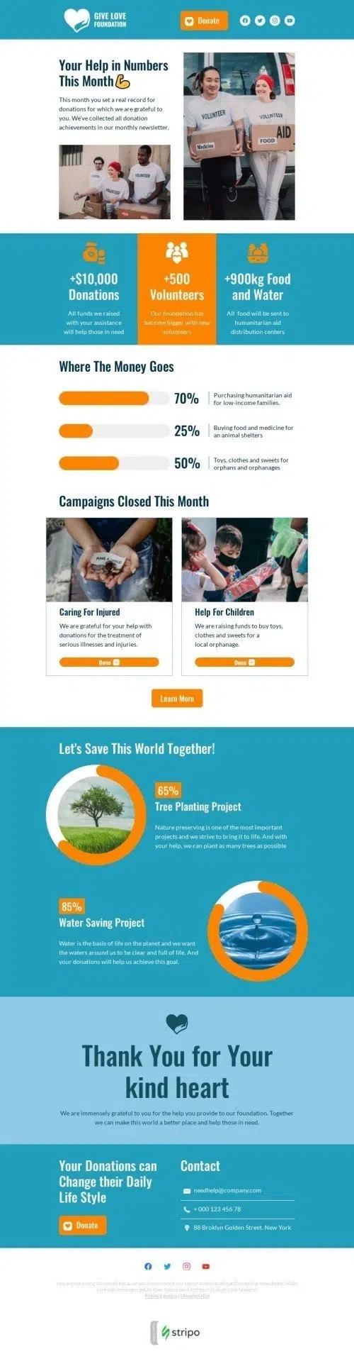 National Volunteer Month email design.