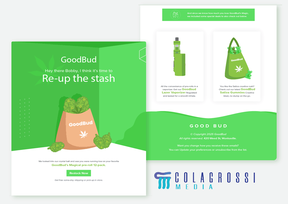 An example of Replenishment of Supplies in email.