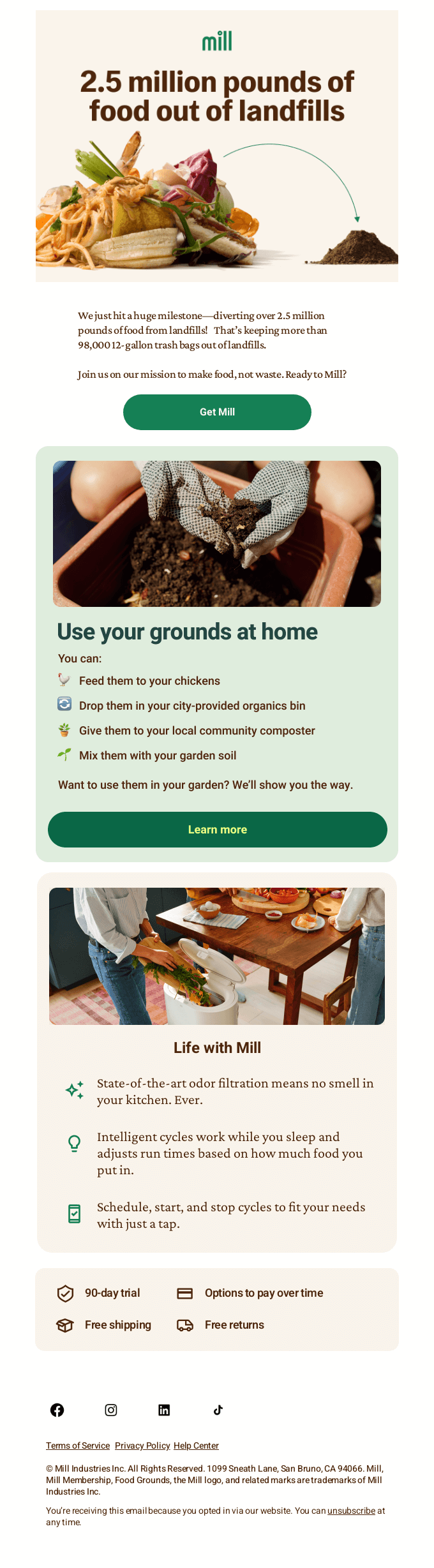 Stop Food Waste Day email design.