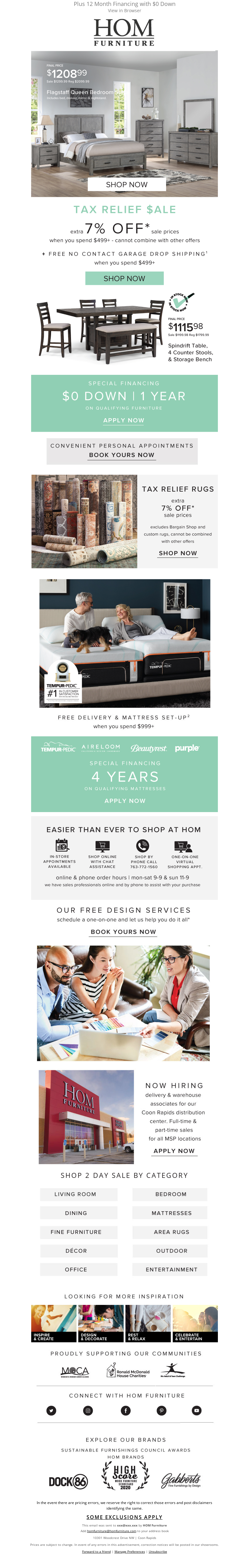 Tax day email design.
