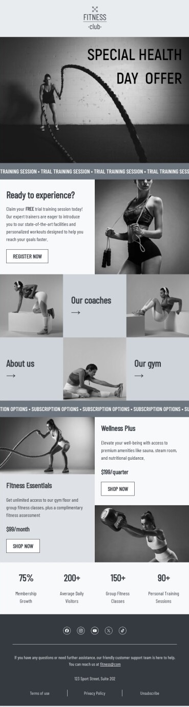 World’s Health Day email design.