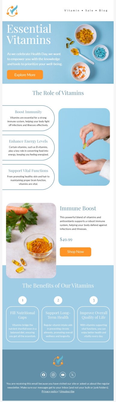 World’s Health Day email design.