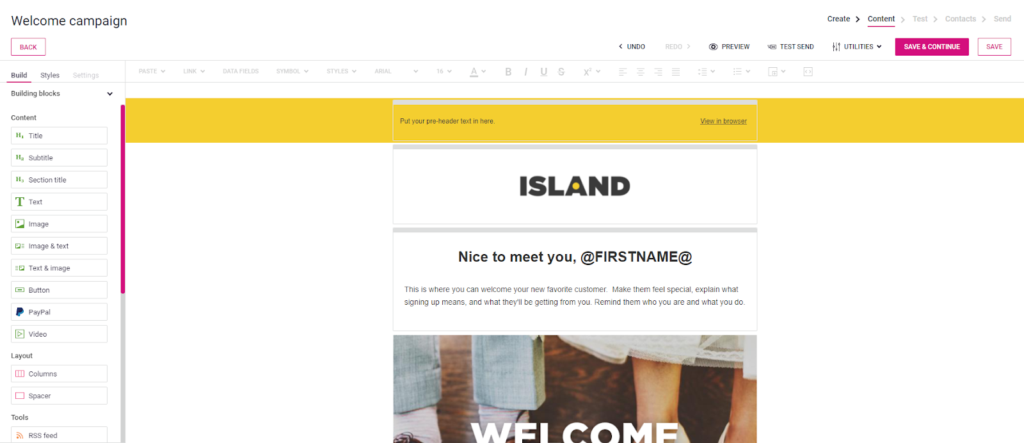 Dotdigital provides users with its own builder called EasyEditor.