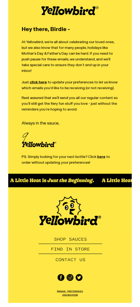 Global Accessibility Awareness Day email example.