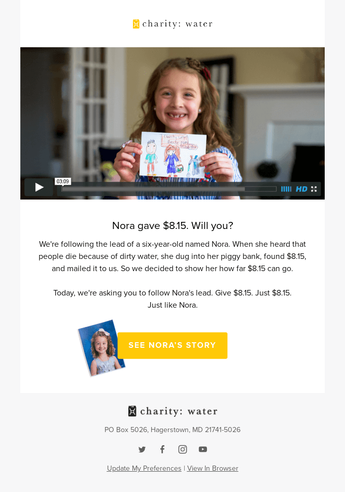 Join Hands Day email example.