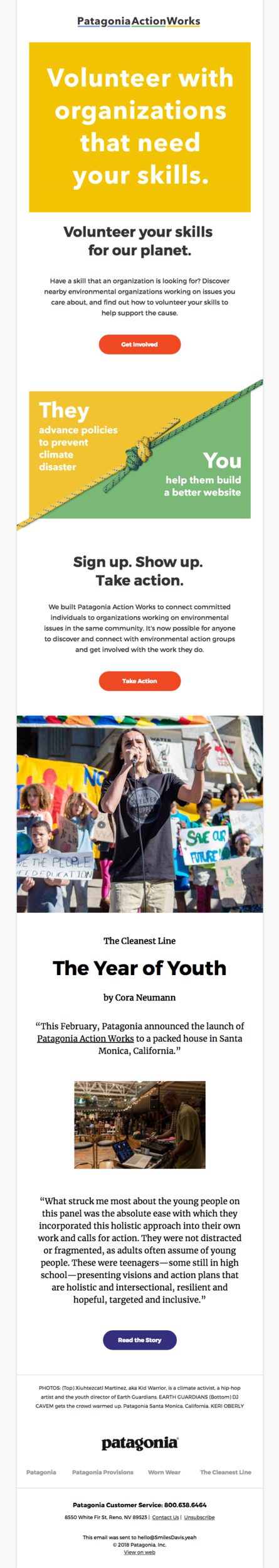 Join Hands Day email example.