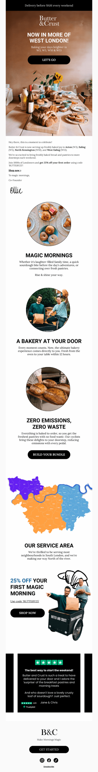 World Baking Day email example.