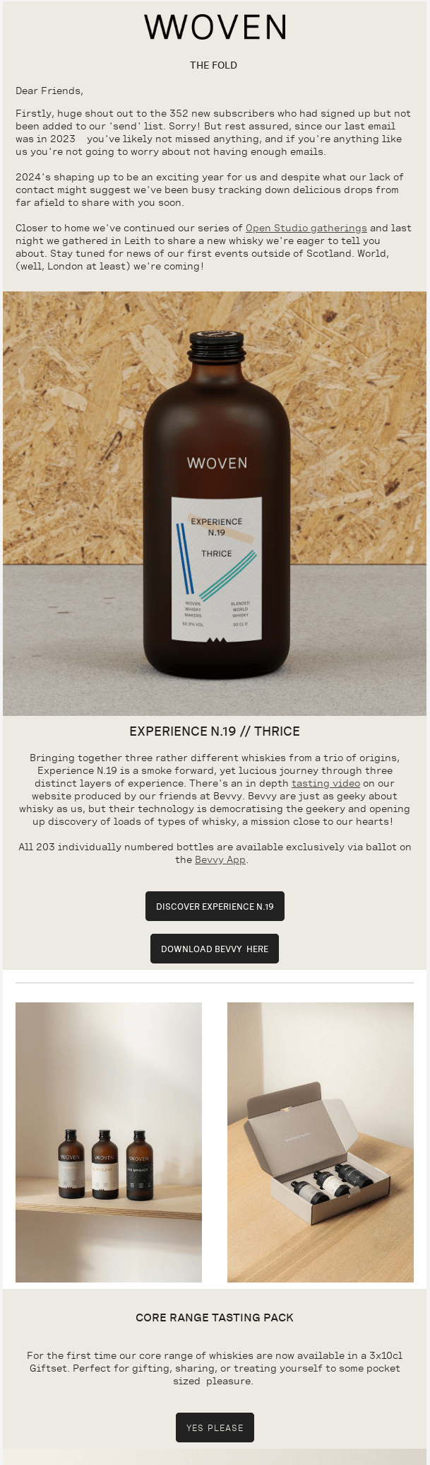 World Whisky Day email example.