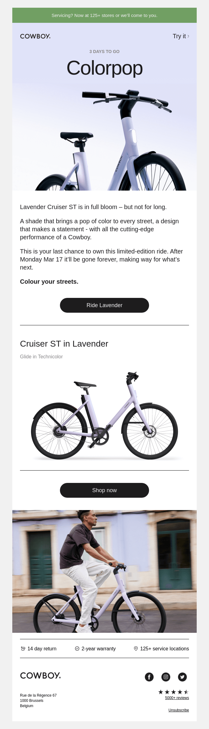 Bicycle Day email example.
