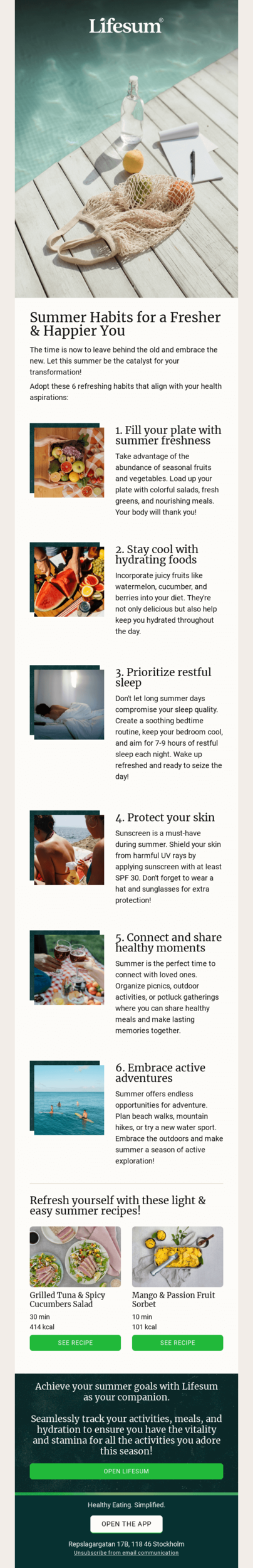 National Making Life Beautiful Day email design.