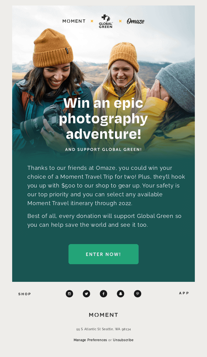 Photography Day email design.