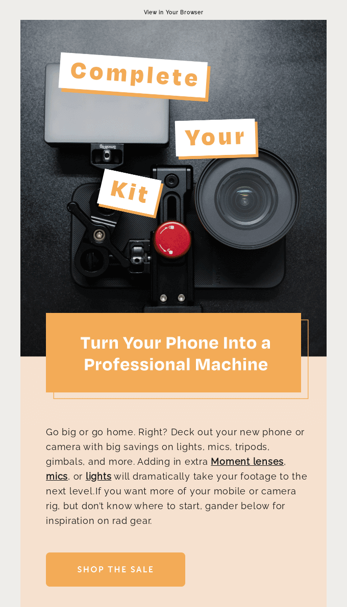 Photography Day email design.