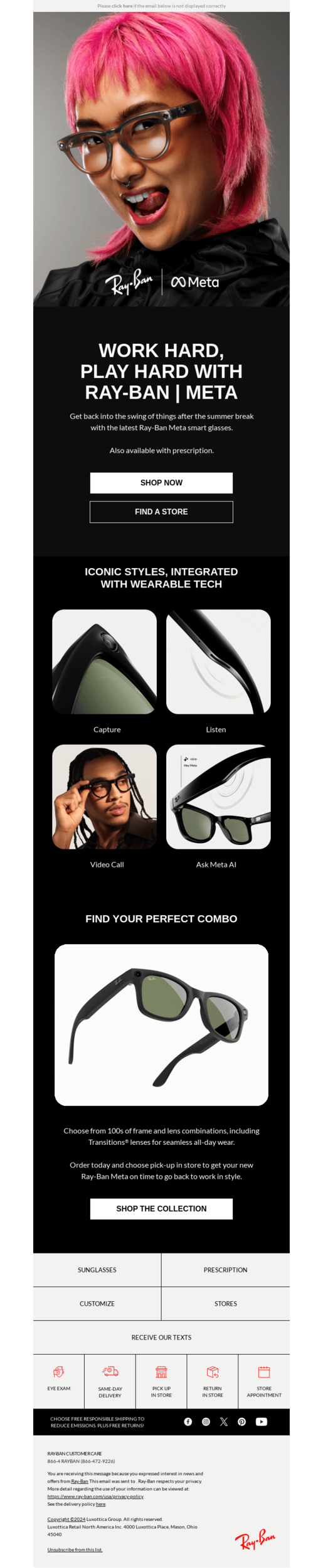 Sunglasses Day email example.