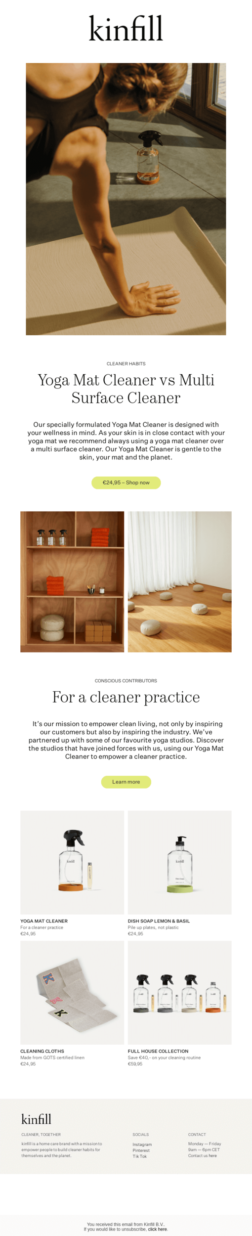 International Yoga Day email design.