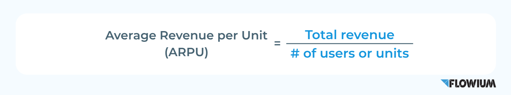 Average Revenue per Unit measuring.